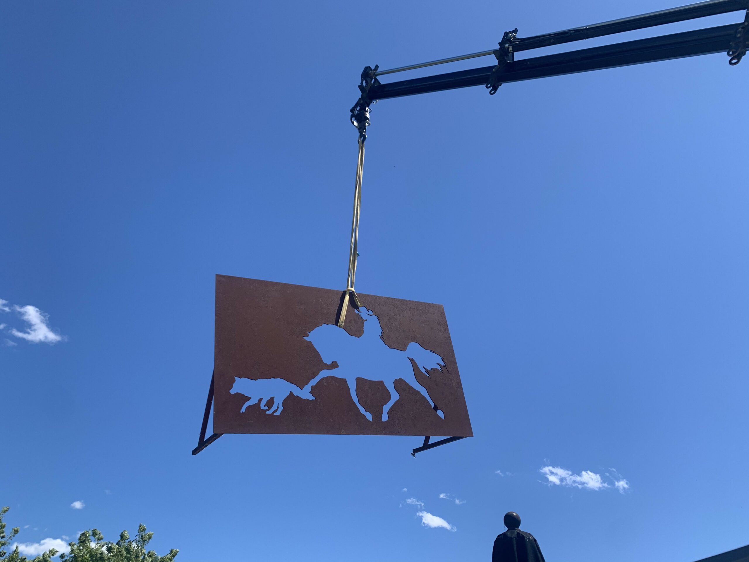 grutage d’œuvre sculpture paysagiste var d'exception